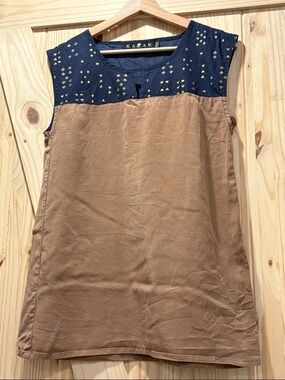 Kavak Women's Brown Tunic with Navy
